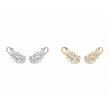1.30ct Diamond 18K Gold Cluster Climber Earrings