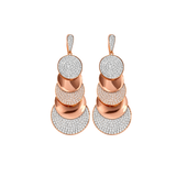 6.61ct Diamond 14K Gold Layered Statement Earrings