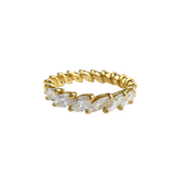 3.33ct Diamond 18K Gold Pear Eternity Ring