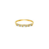 0.25ct Diamond 14K Gold Baguette Dainty Ring