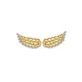 0.56ct Diamond 18K Gold Gold Wing Climber Earrings
