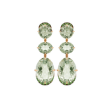 29.92ct Green Amethyst Tsavorita 18K Gold Earrings