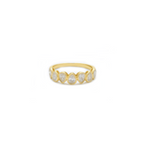 1.82ct Diamond 14K Gold Pear Half Eternity Ring