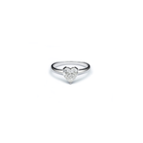 0.46ct Diamond 18K Gold Heart Solitaire Ring