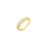 1.82ct Diamond 14K Gold Pear Half Eternity Ring