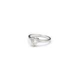 0.46ct Diamond 18K Gold Heart Solitaire Ring