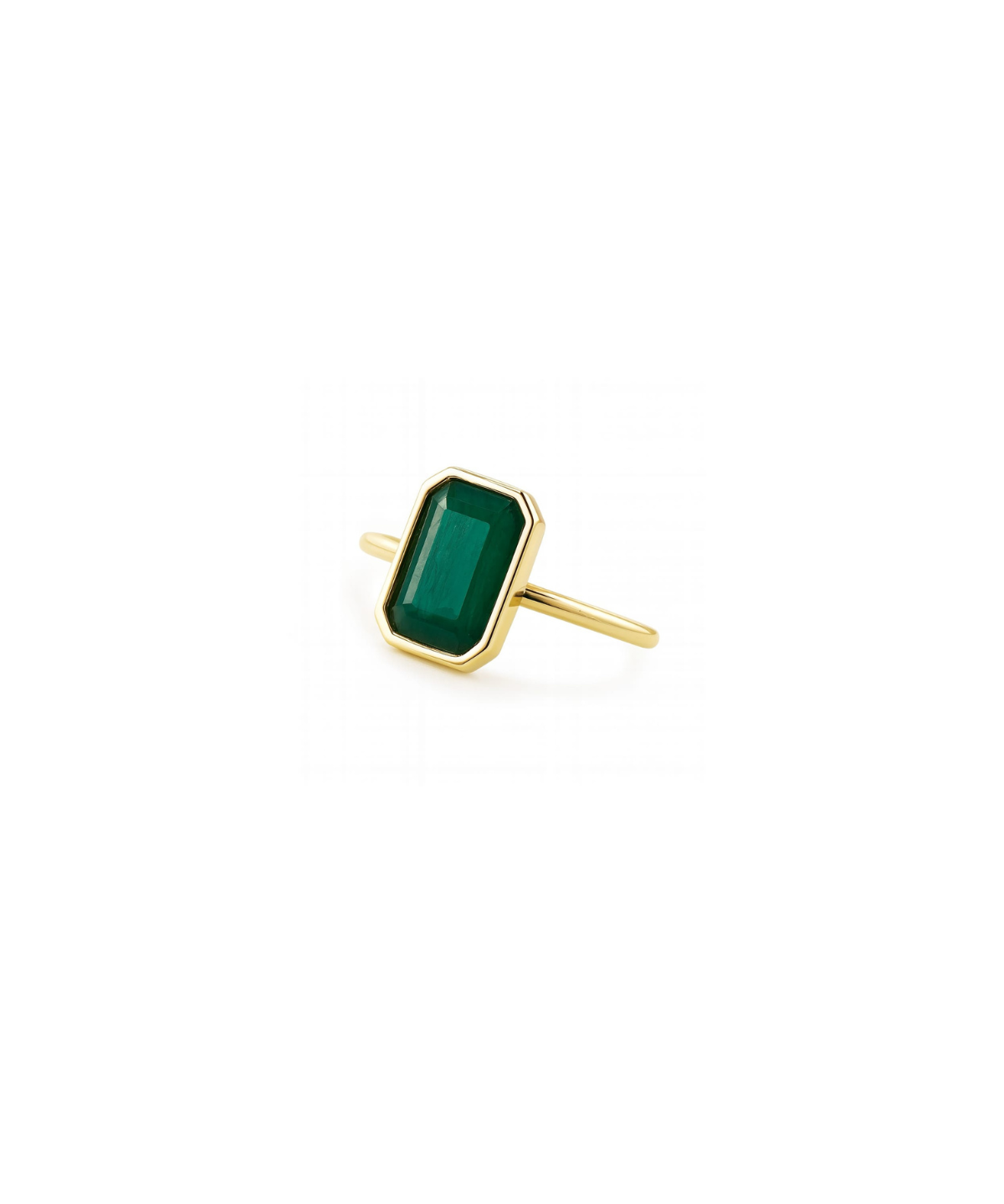 2.66ct Diamond 14K Gold Emerald Bezel Ring