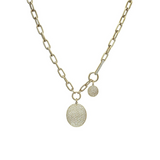 3.70ct Diamond 14K Gold Statement Necklace