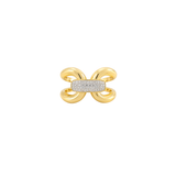 0.18ct Diamond 18K Gold Double Loop Ring