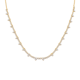 3.00ct Diamond 14K Gold Station Necklace
