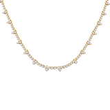 3.00ct Diamond 14K Gold Station Necklace