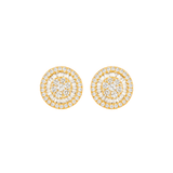 1.51ct Diamond 18K Gold Large Illusion Stud Earrings