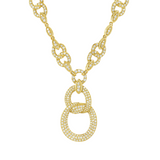 5.80ct Diamond 14K Gold Statement Pendant Necklace