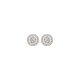 0.44ct Diamond 18K Gold Small Illusion Stud Earrings