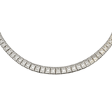 39.00ct Diamond 18K Gold Illusion Set Tennis Necklace