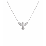 1.00ct Diamond 18K Gold Holy Spirit Pendant Chain Necklace
