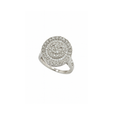 1.09ct Diamond 18K Gold Illusion Set Ring