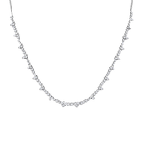 3.00ct Diamond 14K Gold Stationed Necklace