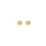 18K Gold Disco Ball Small Stud Earrings