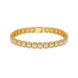 3.00ct Diamond 14K Gold Button Back Tennis Bracelet