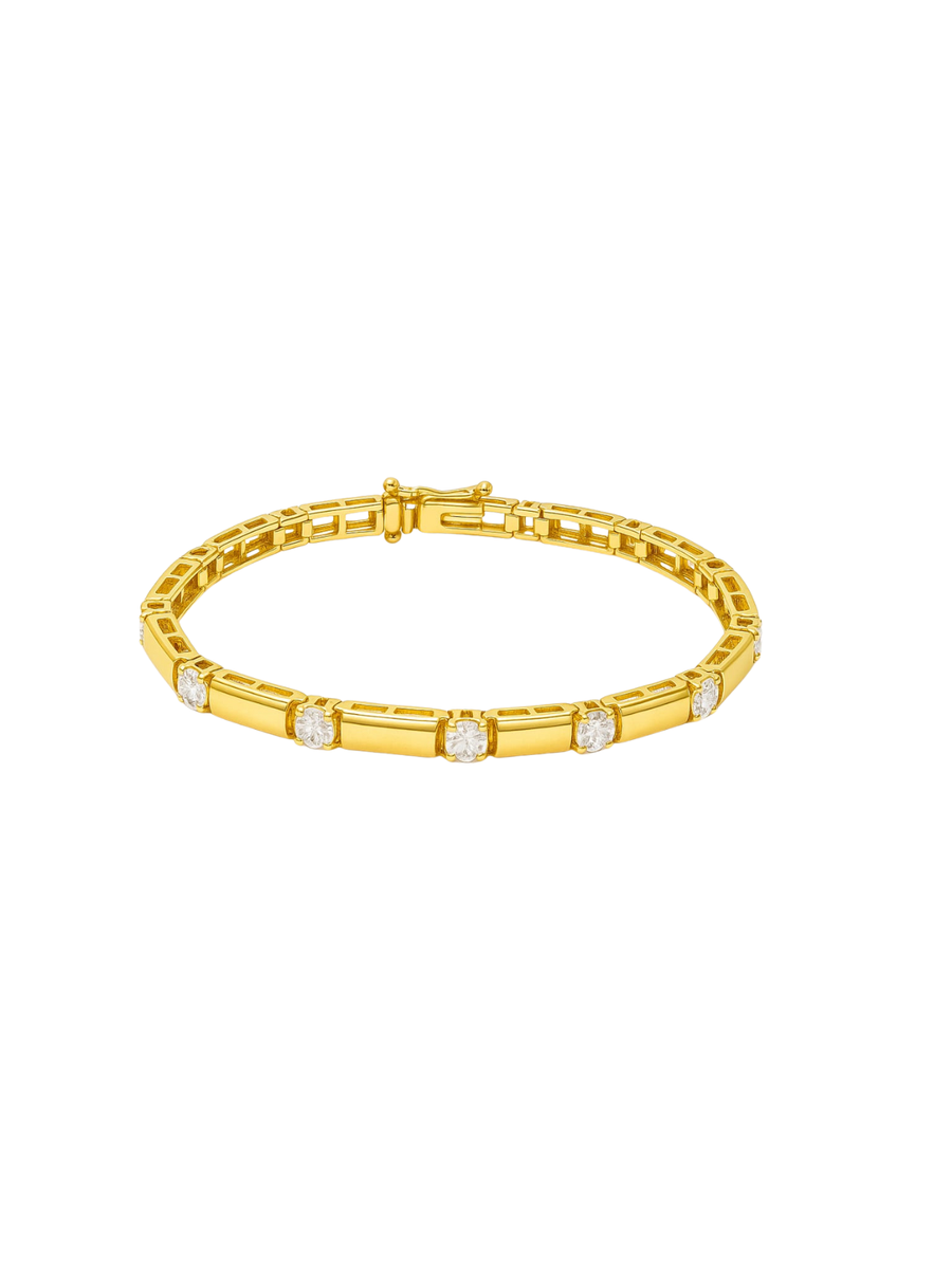 1.50ct Diamond 14K Yellow Gold Linnk Bracelet