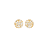 0.76ct Diamond 18K Gold Illusion Set Stud Earrings