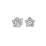 1.39ct Diamond 18K Gold Star Shaped Earrings
