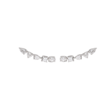 1.59ct Diamond 18K Gold Multi Shape Climber Earrings