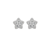 1.39ct Diamond 18K Gold Star Shaped Earrings