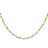 6.35ct Diamond 18K Gold Tennis Necklace