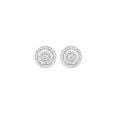 0.76ct Diamond 18K Gold Illusion Set Stud Earrings