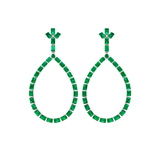 13.04ct Emerald 18K Gold Statement Earrings