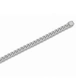 2.00ct Diamond 14K Gold Cuban Chain Bracelet