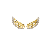 0.56ct Diamond 18K Gold Wing Climber Earrings
