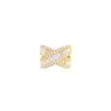 3.50ct Diamond 14K Gold Crossover Ring
