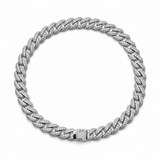 2.00ct Diamond 14K Gold Cuban Chain Bracelet
