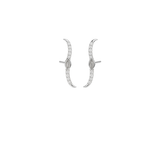 0.34ct Diamond 18K Gold Curved Earrings