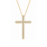 1.15ct Diamond 18K Gold Cross Necklace