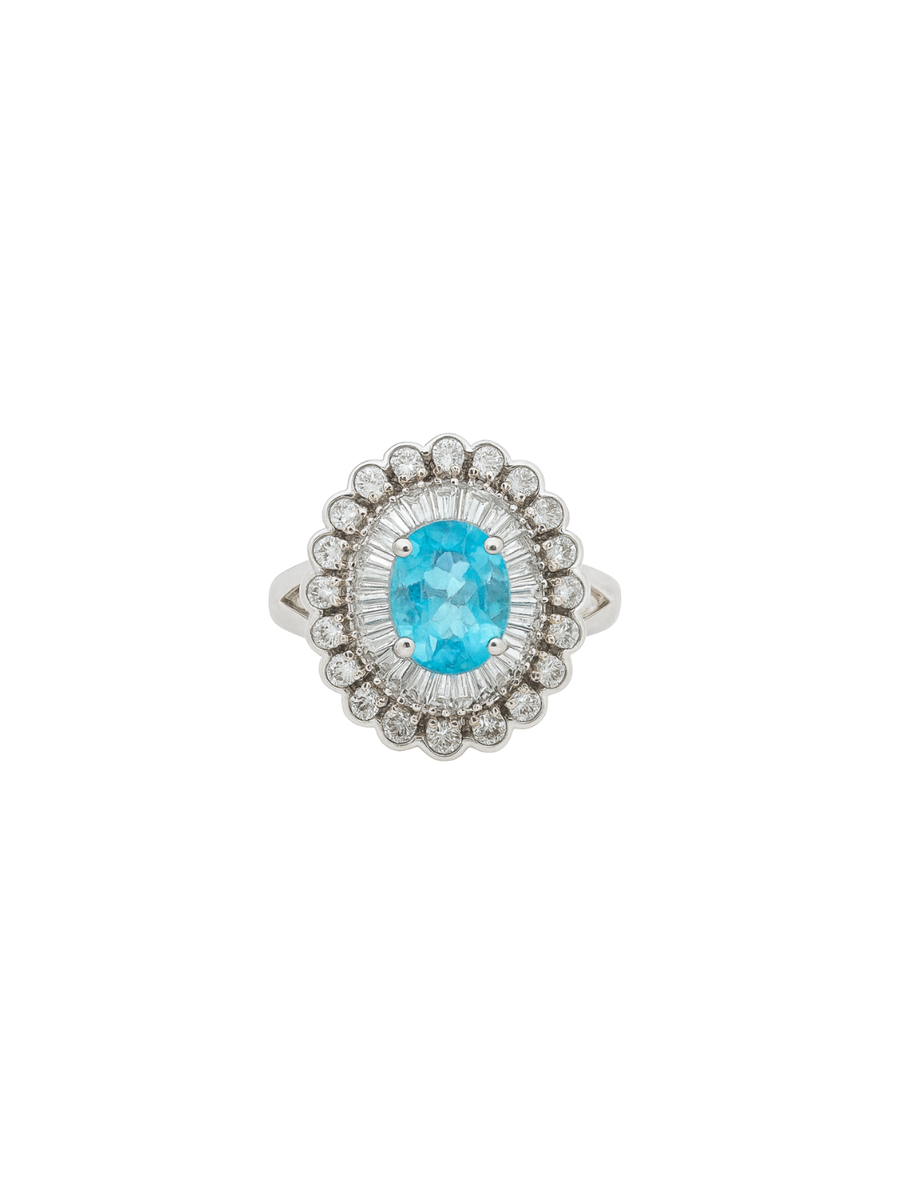 2.35ct Diamond Apatite 18K Gold Ring