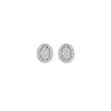 0.50ct Diamond 14K Gold Cluster Oval Stud Earrings