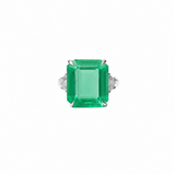 10.61ct Emerald Diamond 18K Gold Cocktail Ring