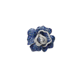 12.25ct Diamond Sapphire 18K Gold Rose Cocktail Ring