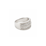 1.00ct Diamond 14K Gold Multi Row Ring