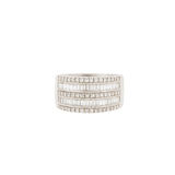 1.00ct Diamond 14K Gold Multi Row Ring
