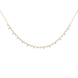 0.42ct Diamond 18K Gold Dainty Half Necklace