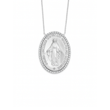 0.35ct Diamond 18K Gold Lady of Grace Pendant Necklace
