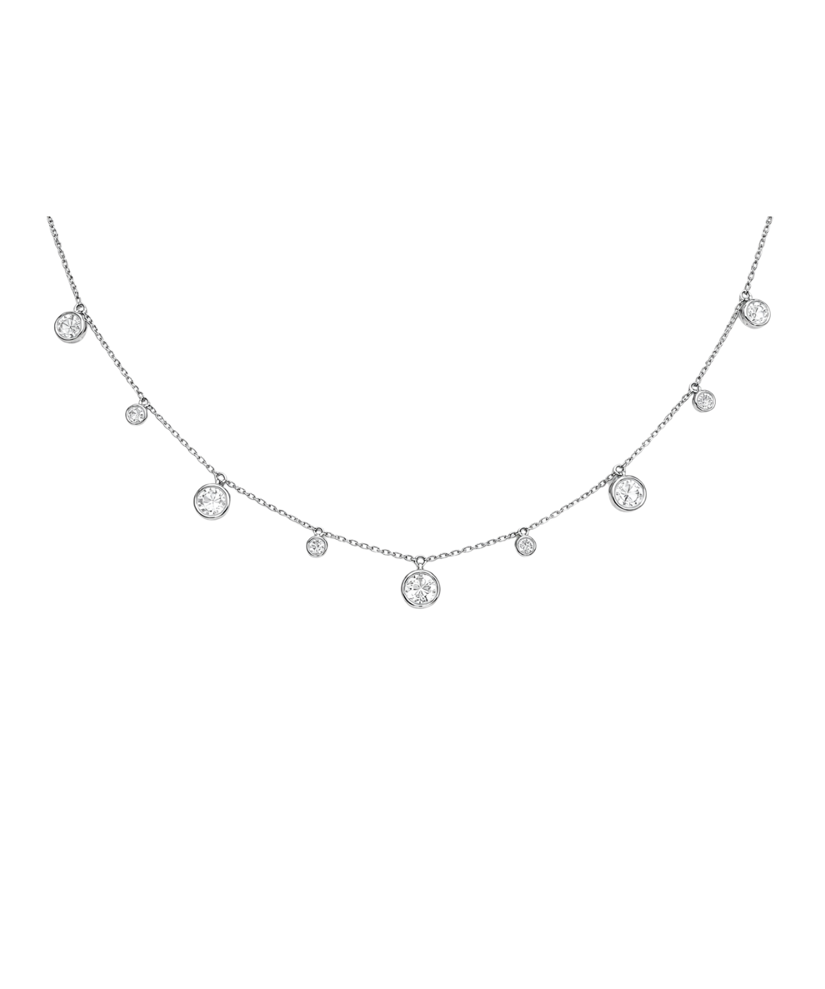 1.65ct Diamond 14K Gold Station Necklace