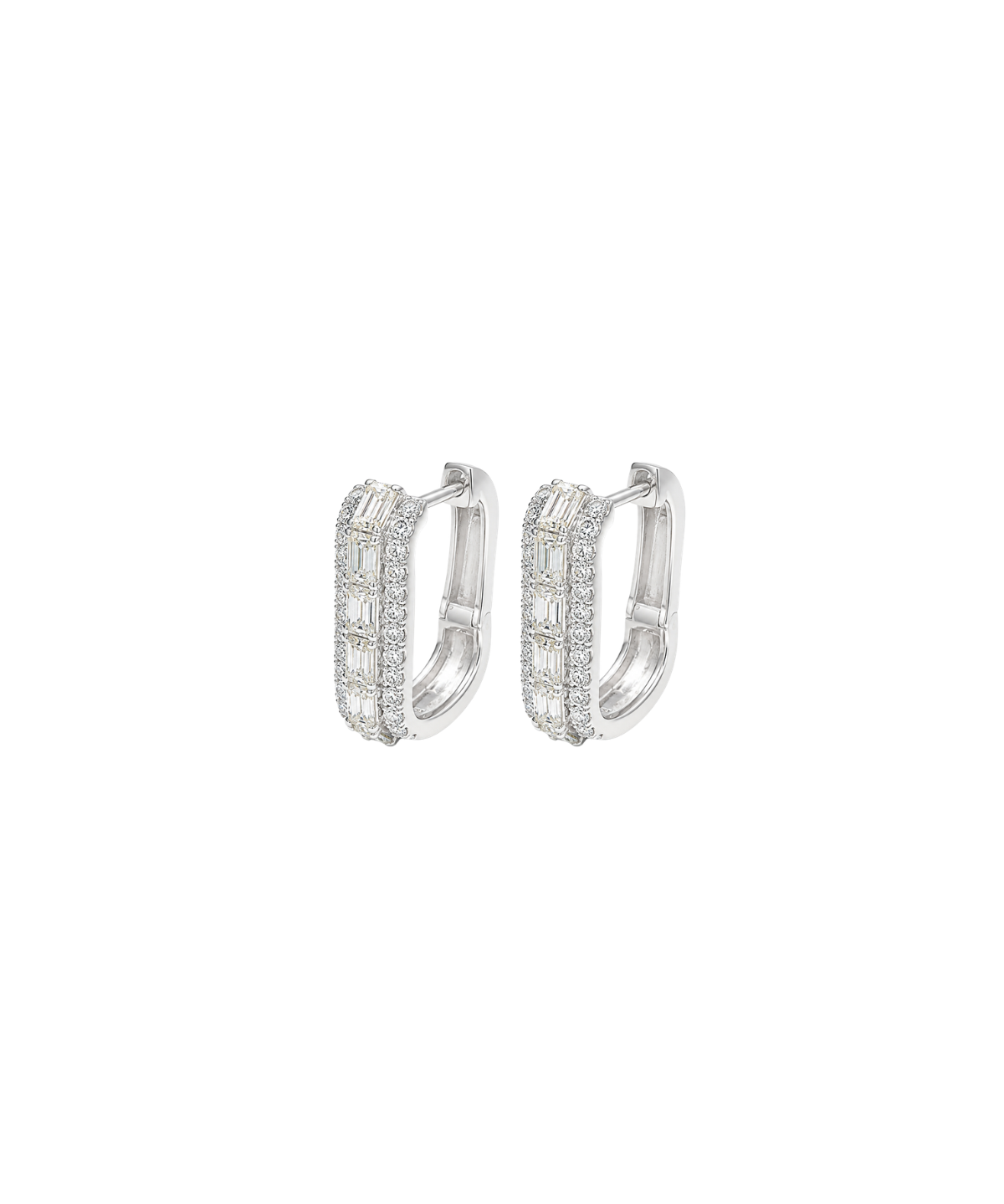 1.30ct Diamond 14K Gold Hoop Earrings
