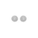1.50ct Diamond 14K Gold Cluster Stud Earrings