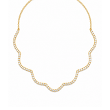 2.94ct Diamond 14K Gold Wave Necklace